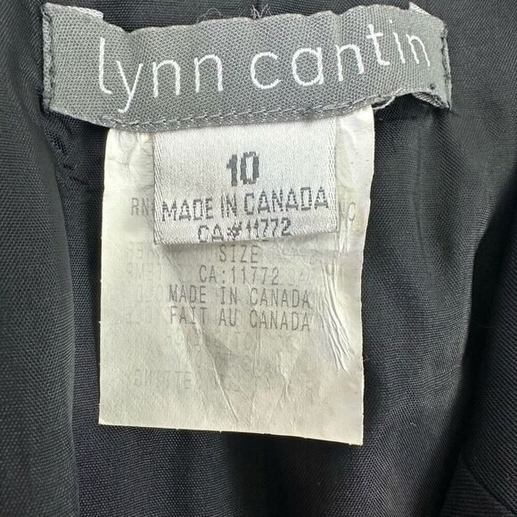 Lynn Cantin Women's 10 Rhinestone Crystal Sleeve Suit Set Black Evening Party - Picture 4 of 16